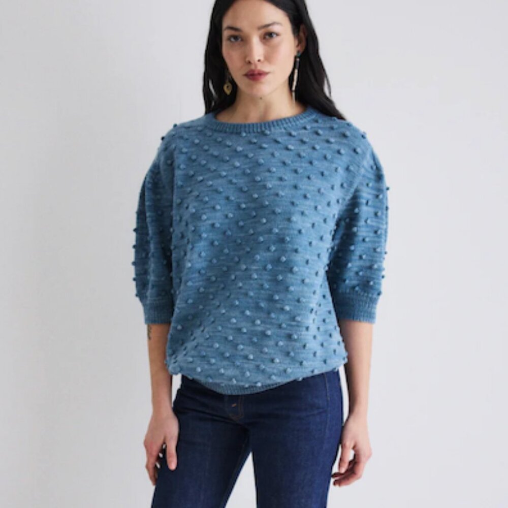 BNWT Misha & Puff Nomi popcorn top, blueslate L/XL